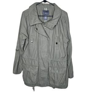 Matti M Anorak Utility Jacket In Olive Green Size Large